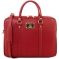 Preview: Saffiano-Leder Aktentasche Prato rot Preview: Saffiano-Leder Aktentasche Prato rot